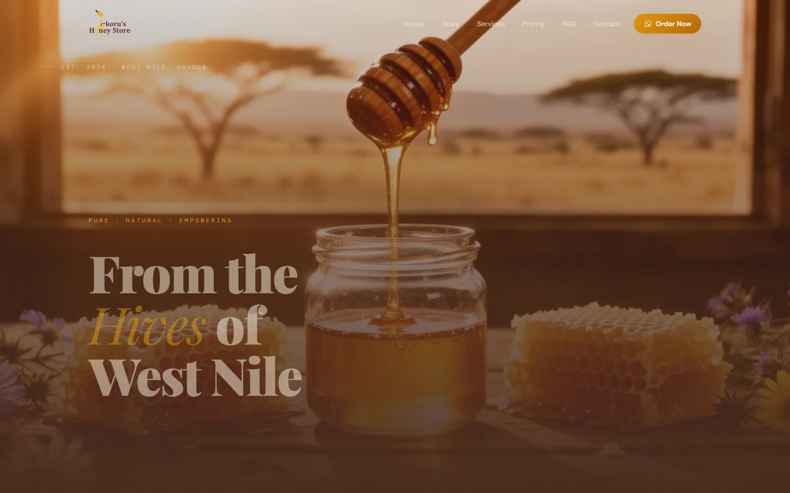 i-Koru's Honey Store homepage