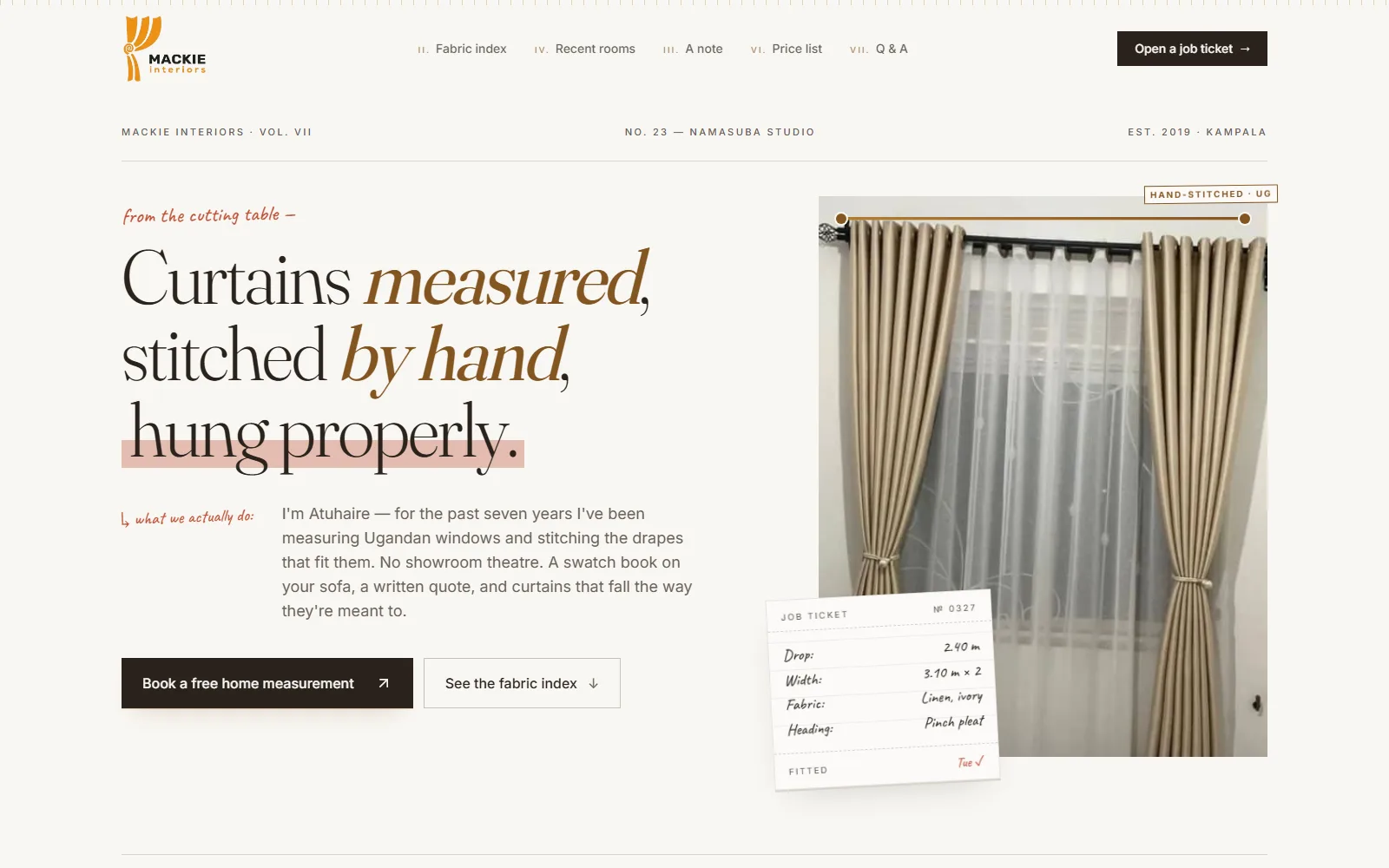 Mackie Interiors homepage